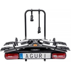 Bagażnik rowerowy na hak holowniczy Aguri Active e-Bike srebrny 2 rowery 13 PIN ⬅️ sklep DOAN