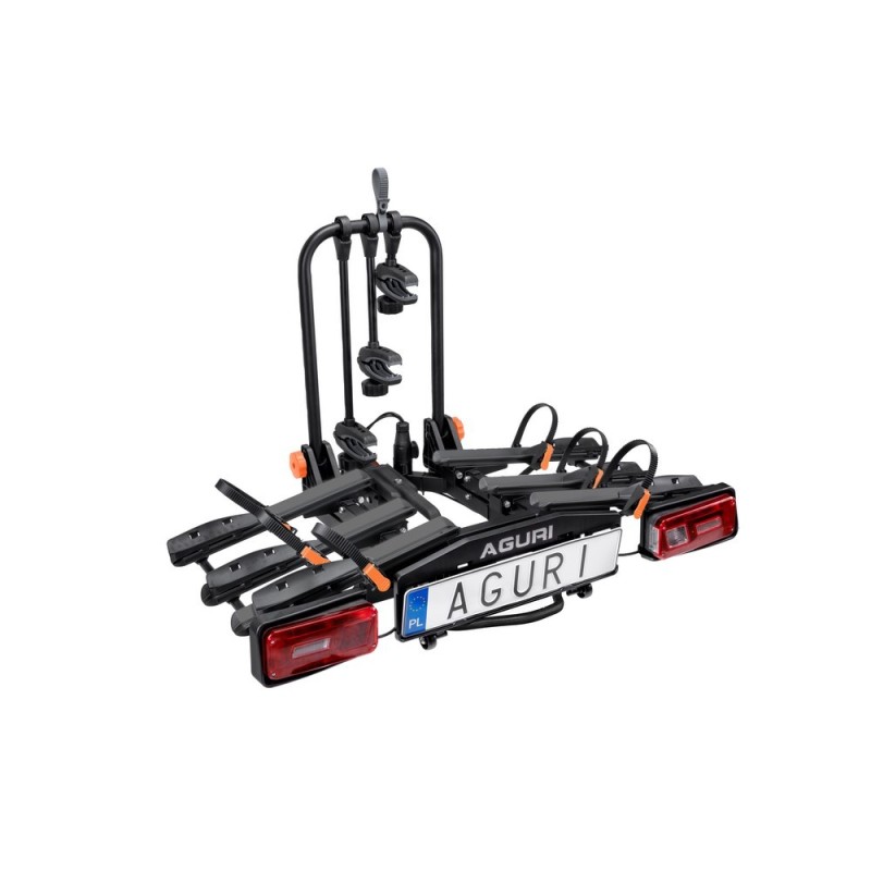 Bagażnik rowerowy na hak holowniczy Aguri Krab czarny 3 rowery 13 PIN ⬅️ sklep DOAN