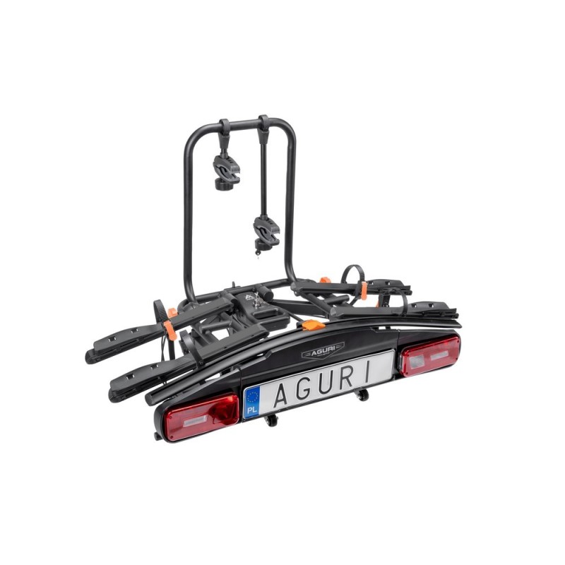 Bagażnik rowerowy na hak holowniczy Aguri Active e-Bike czarny 2 rowery 13 PIN ⬅️ sklep DOAN