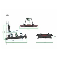 Bagażnik rowerowy na hak holowniczy Spinder SL3 rowery 13 PIN LED ⬅️ sklep DOAN