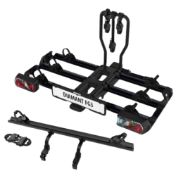 Bagażnik rowerowy na hak holowniczy Prouser Diamant FG4 rowery 13 PIN - wersja limitowana w kolorze czarnym ⬅️ sklep DOAN