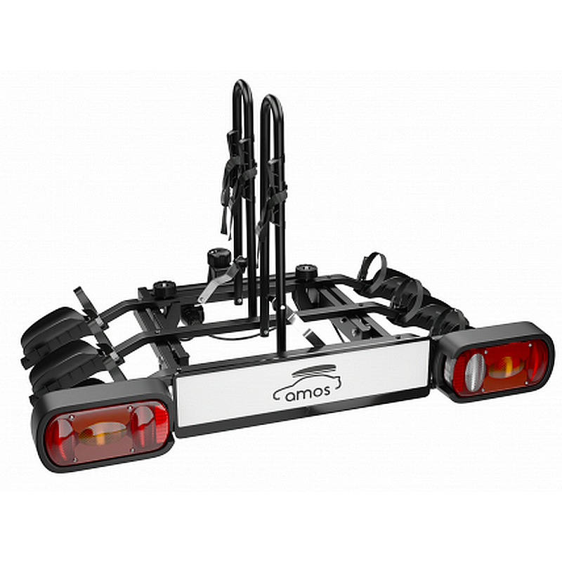 Bagażnik rowerowy na hak holowniczy Amos Tytan 3 rowery 13 PIN - czarny ⬅️ sklep DOAN