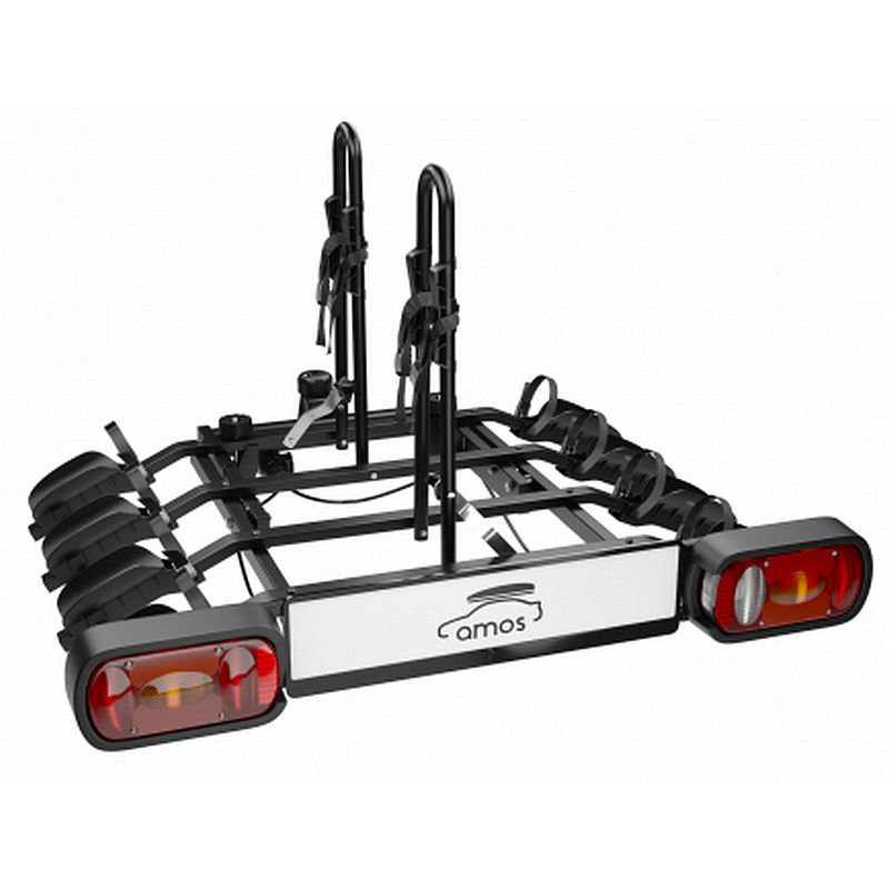 Bagażnik rowerowy na hak holowniczy Amos Tytan 4 rowery 13 PIN - czarny ⬅️ sklep DOAN