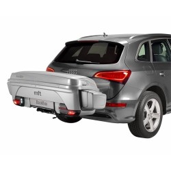 Zestaw Box na hak MFT BackBox Silver + rozbudowa boxa BackBox adapter 1900 + baza na hak Back Carrier montaż na haku holowniczym