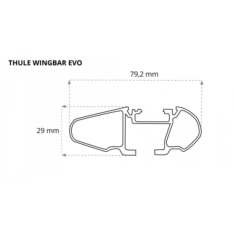Thule EVO WingBar Edge belka aluminiowa 104 cm (1 szt) ⬅️ sklep DOAN