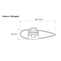 Yakima RailBar S47Y Belki bagażnika samochodowego