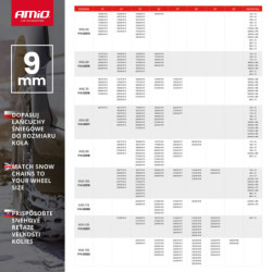 Łańcuchy śniegowe &Ouml;-Norm 9mm + BAG KNS-80 AMIO-02317