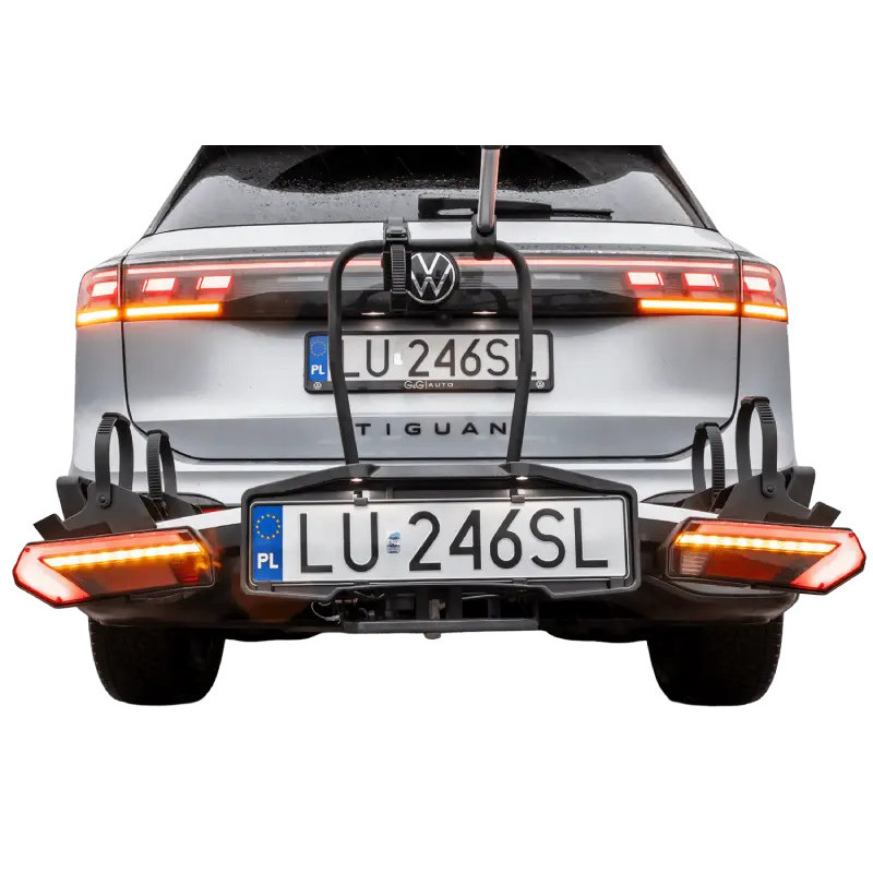 Bagażnik rowerowy na hak holowniczy Inter Pack Velox 2 LED srebrny 2 rowery 13 PIN ⬅️ sklep DOAN