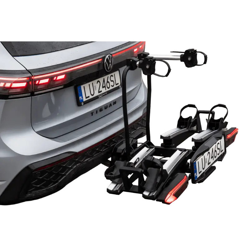 Bagażnik rowerowy na hak holowniczy Inter Pack Velox 2 LED srebrny 2 rowery 13 PIN ⬅️ sklep DOAN