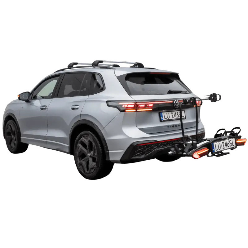 Bagażnik rowerowy na hak holowniczy Inter Pack Velox 2 LED srebrny 2 rowery 13 PIN ⬅️ sklep DOAN