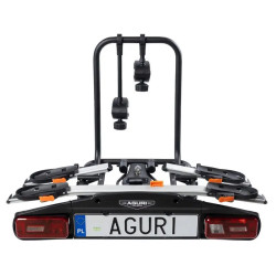 Bagażnik rowerowy na hak holowniczy Aguri Active Bike PRO srebrny 2 rowery 13 PIN ⬅️ sklep DOAN