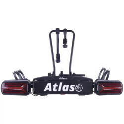 Bagażnik rowerowy na hak holowniczy Atlas 2 Led czarny 2 rowery 13 PIN ⬅️ sklep DOAN