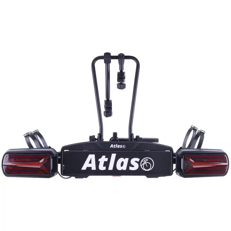 Bagażnik rowerowy na hak holowniczy Atlas 2 Led czarny 2 rowery 13 PIN ⬅️ sklep DOAN