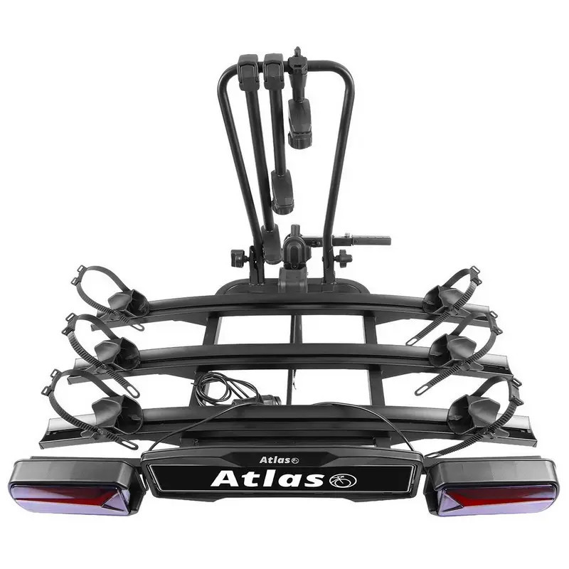 Bagażnik rowerowy na hak holowniczy Atlas 3 Led czarny 3 rowery 13 PIN ⬅️ sklep DOAN
