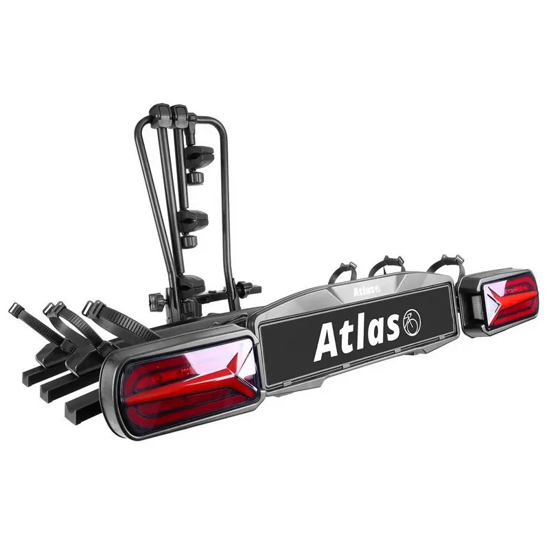 Bagażnik rowerowy na hak holowniczy Atlas 4 Led czarny 4 rowery 13 PIN ⬅️ sklep DOAN