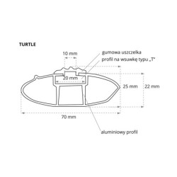 Turtle belka aluminiowa 1 szt. 88cm ⬅️ sklep DOAN
