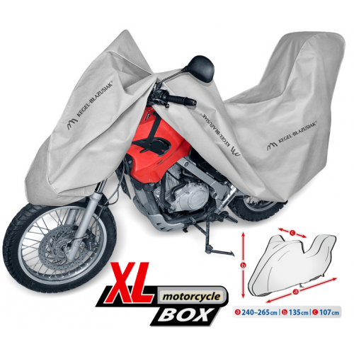 Pokrowiec na motocykl, dł. 240-265 cm + kufer Basic Garage XL BOX