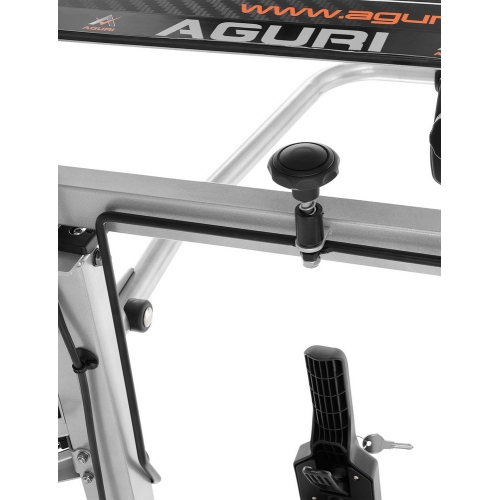Bagażnik rowerowy na hak holowniczy Aguri Cruiser Ultimate srebrny 3 rowery 13 PIN